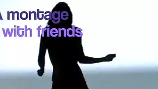 Montage von Fotos mit Freunden