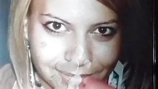 Cum on a cheap whore