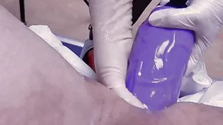 Hard mistress, huge toy, dildo and fist,