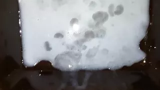 Big cumshot into a plate