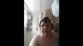 49 year old slut taking a shower.
