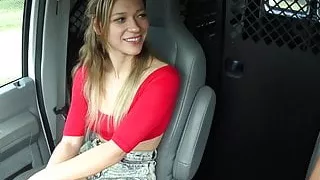 Cocktease Callie Calypso drilled hard in maledom van