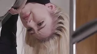 Pretty dykes lick and finger bang each other on the bunk bed