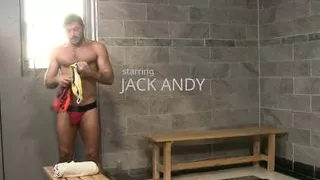 Hairy Big Dick Daddy Fucks His Friend Against Shower Wall