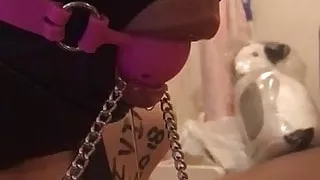 Slave with nipple clip & electro torture 2