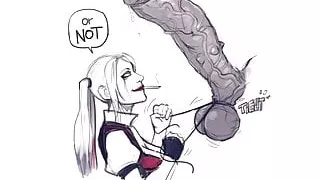 Harley Quinn Deepthroat and Anal