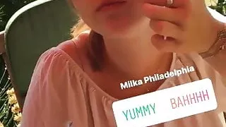 Amelie knows how to swallow