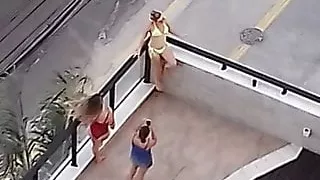 3 women at the pool (non-nude) - part II