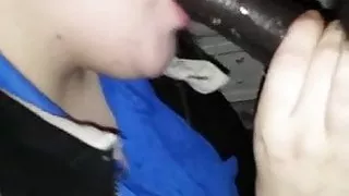 Slutty Babe Giving Head To A Black Dude
