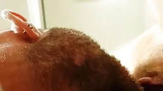 Licking big swollen pussy