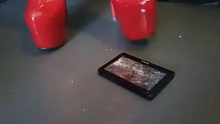 Lady L crush with sexy extreme red boots SONY MP4.