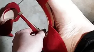 Taking off my shoes after a long day at the university