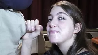 Marie Fullbush - Creampie and Facial from her Boss