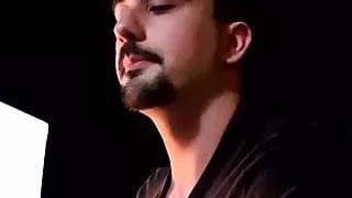 Beefy Mason Lear strokes dick solo while smoking