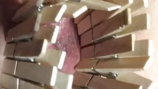 Counting to 20. Pussy lip torture.