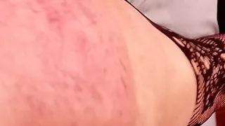 Spanking a big ass bbw