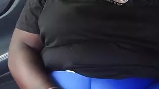 Ebony Spandex Pussy Play