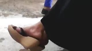 Sandalias sexys de madura