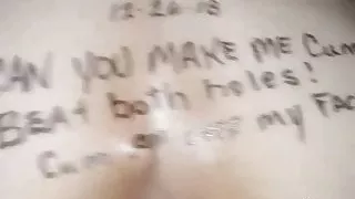 Slut wife hungry holes for 2 bbc