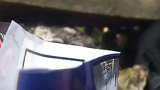 Bitch suck my cock in the woods