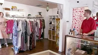 Trickery - Bree Daniels blowjob & sex with a store clerk