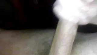 Joey wanks lubed cock with big cumshot