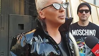 Bitch in shiny outfit!