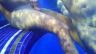 At the swimming pool