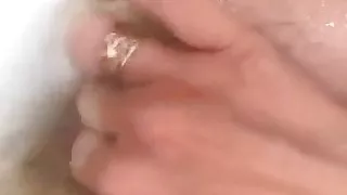 Creamy pussy masturbate in the bath