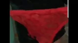 French slut play with her tits