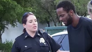 Busty police officers IR banged in the middle of the street