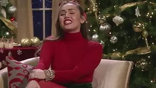 Miley Cyrus in red pantyhose pt. 2