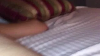 rubbing her big booty