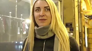 German Scout - College Teen Amaris gefickt bei Street Casting