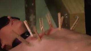 Spotless blonde bound,wax torutred and deepthroats master