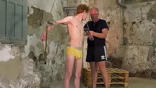 Ginger twink submits to bondage and nipple torment