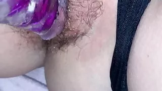 Amateur wife Dildo in big pussy