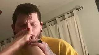 Licking and sucking my girlfriends sexy toes!