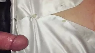 Cumming on blouse satin
