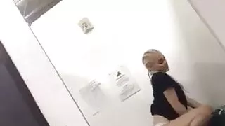 latina riding in dress room