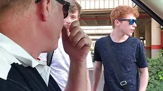 Obedient twinks tormented and fucked in rough raw foursome