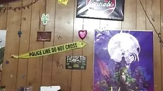 hipster bates in garage