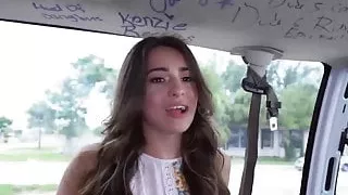 Big ass teen scammed by sexual deviant for freaky car sex