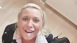 Imperious slut gets fucked along with her subordinate