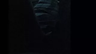 Foot stepping on balls in bed