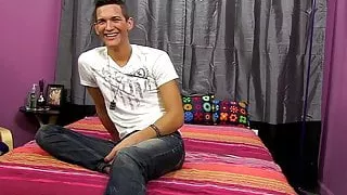 Young gay Austin Tyler interviewed before toys insertion