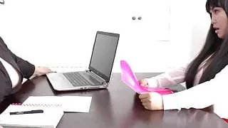 LACEYSTARR - Luscious Asian pussy scissored by granny