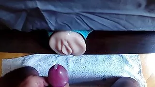 Fake pussy POV fuck and cumshot
