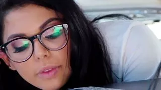 Office slut with sexy glasses rimming her lesbian superior
