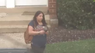 fat hooker knocks on wrong door, walks away